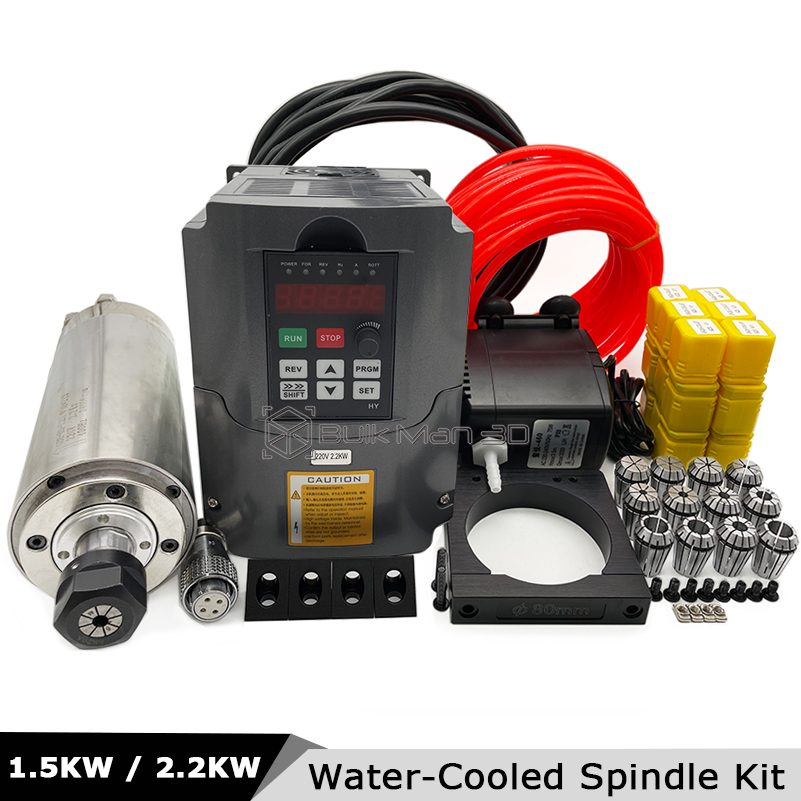 2.2Kw Water Cooled Spindle Kit Vfd - Kit Mandrino CNC Raffreddato ad Acqua