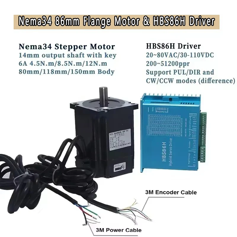 Kit motore passo-passo ad anel - Hybrid Servo Driver Nema 34 8.5Nm recensione e prezzo