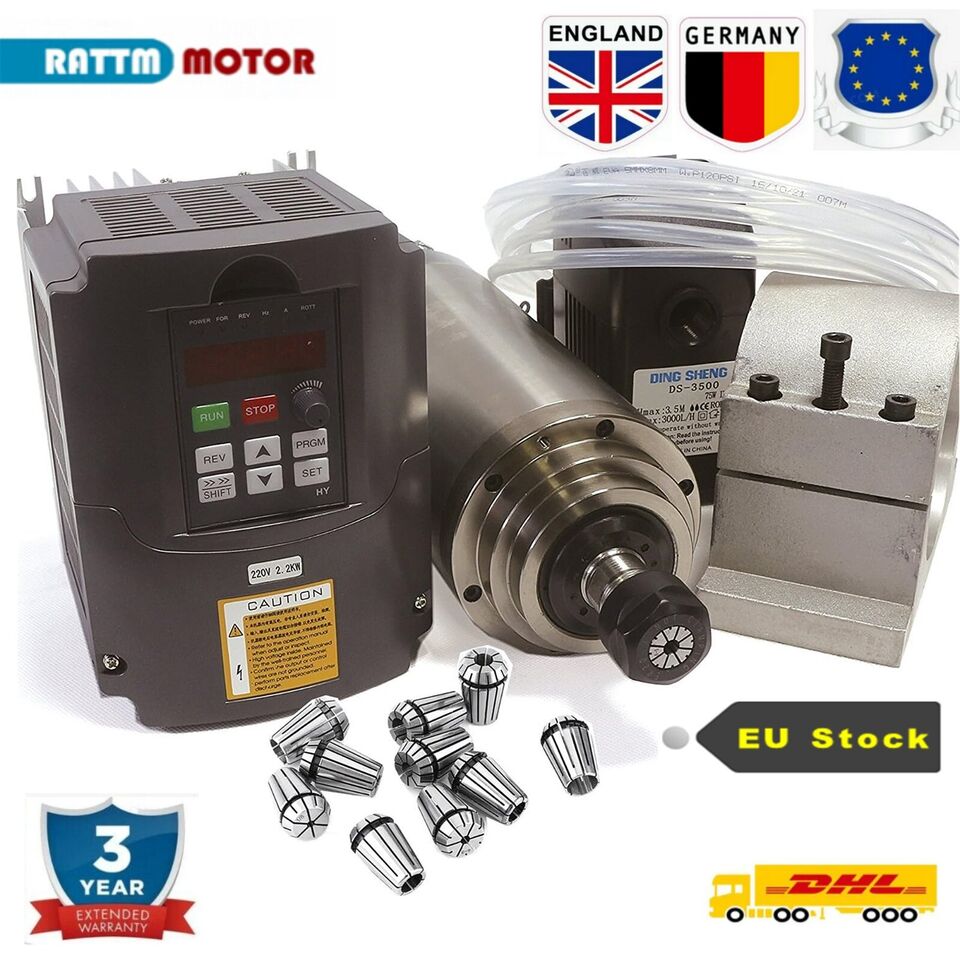 1948 eu/usa】kit motore mandrin - 2.2Kw Water Cooled Spindle Kit Vfd recensione e prezzo